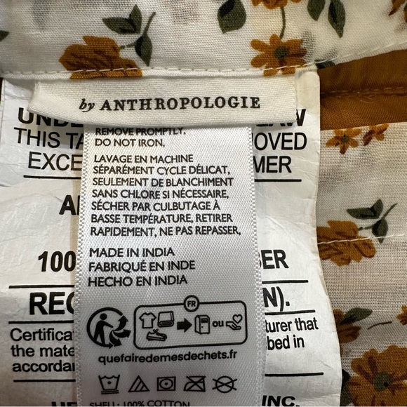 Anthropologie Janie Cotton Eyelet Sham Floral Size 20x26 Standard - Picture 8 of 9